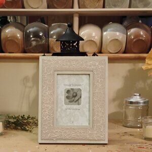Charming Pale Pink & Cream Textured Design Picture Frame